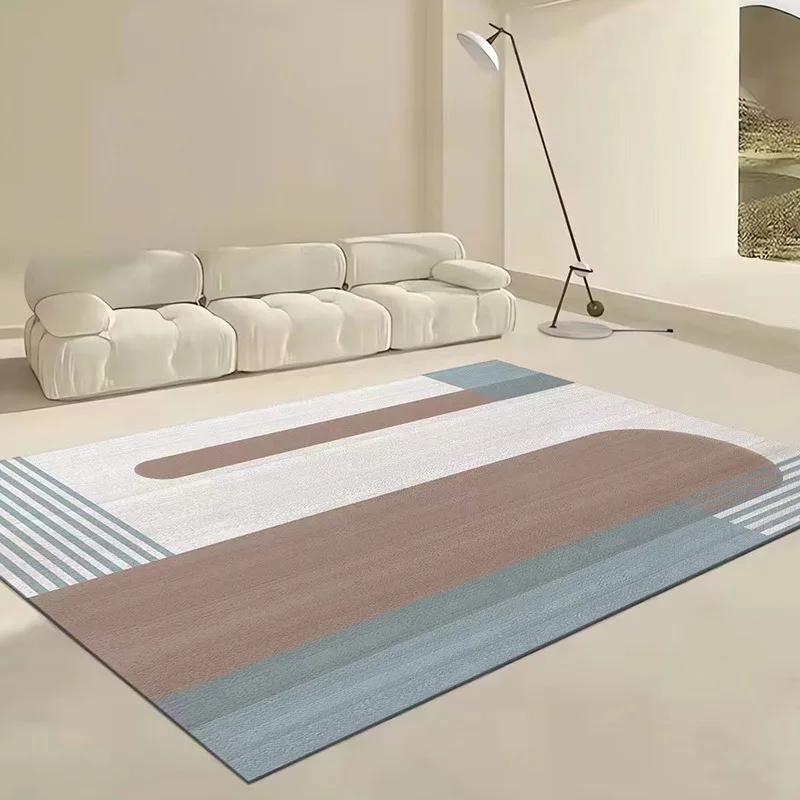 Living Room Carpet Bedroom High-density Loop Pile Rug Large Area Simple Style Foot Mat Dirt-resistant Easy To Care Floor Mats