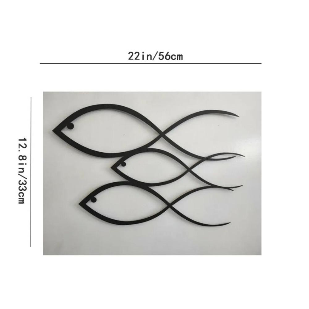 

Металеве настінне панно «Родина риб»: Елегантний залізний силует для прикраси дому — стильні металеві настінні підвіски та акцентна наклейка на стіну світло-зелений колір