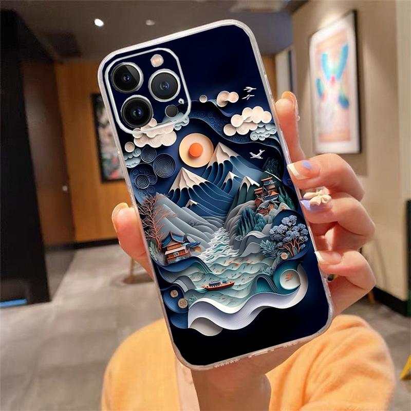 Landscape Art Phone Case For iphone 17 Pro Max Air 16 15 14 13 Pro Max 15 16 Pro 15Plus