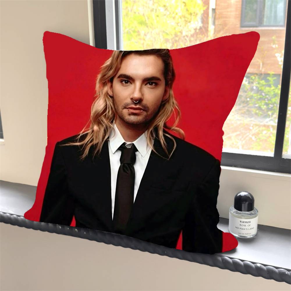 

1 шт. Білл Каулітц Том Tokio Hotel Класична наволочка Квадратна Спальня Диван Відпочинок Комфортна Подушка Автомобіль Домашній Декор 26x26Inch
