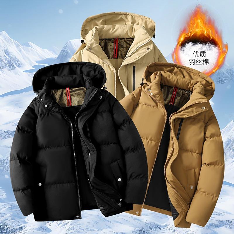 High Quality American Cotton Jacket Men's Thickened Jacket Winter Bread Jacket Loose and Simple Versatile Down Trend Padded Jacket