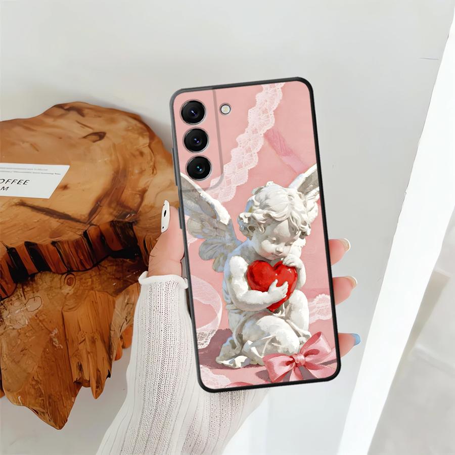 Phone Cover Case for Samsung Galaxy A25 A16 A23 A73 A51 A52 A36 A37 A57 A15 A06 A55 A53 A17 A05 A70 A50 A41 A13 A12 Cute Angel