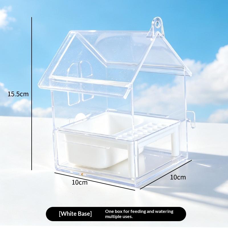 Hanging Parrot Feeder Prevent Scattering Bird Feeding Bowl Multifunction Bird Bath Parakeet Bathtub Bird Cage Accessories