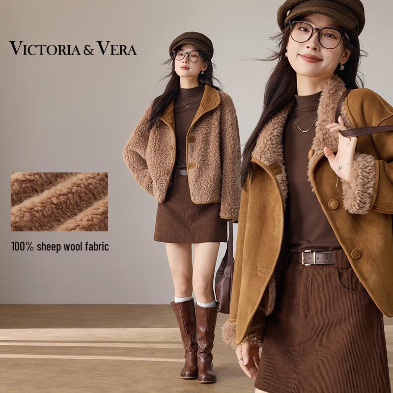 

VICTORIA&VERA Women s Merino Wool Reversible Jacket V9018W04 XL