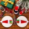 Christmas Tableware Set-Santa Hat Cutlery Bag Holder for Fork Knife Spoon, Holiday Dinner Party Decor, Xmas Home Kitchen Acces