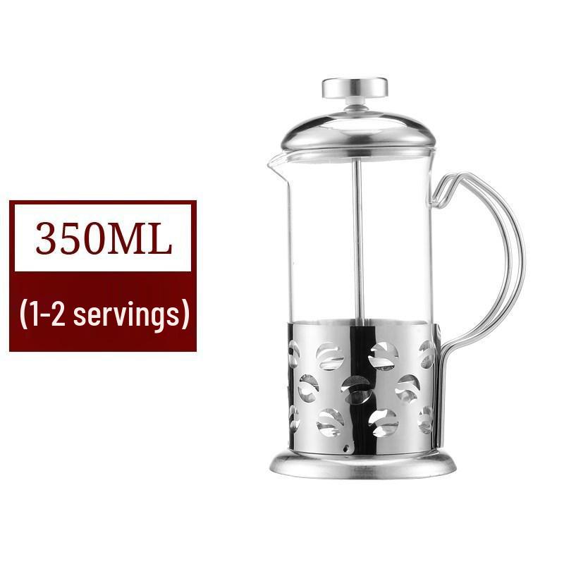 Glass French Press Coffee & Tea Maker with Built-in Frother