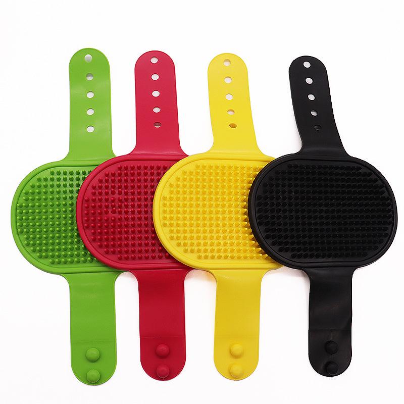 Silicone Dog Cat Bath Brush Soft Massage Comb Hair Remover Wet And Dry Use Pet Hair Remover Pet Grooming Cleaning Supply