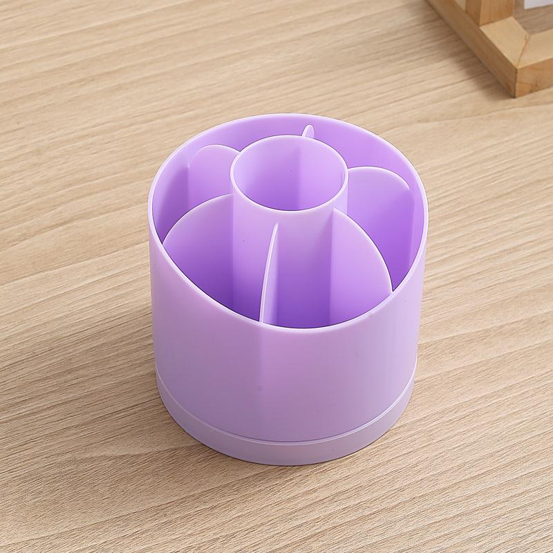 1pc Rotating Pen Holder Desktop Stationery Organizer School Office Desk Stationery Supplie Pen Pencil Classification Storage Box