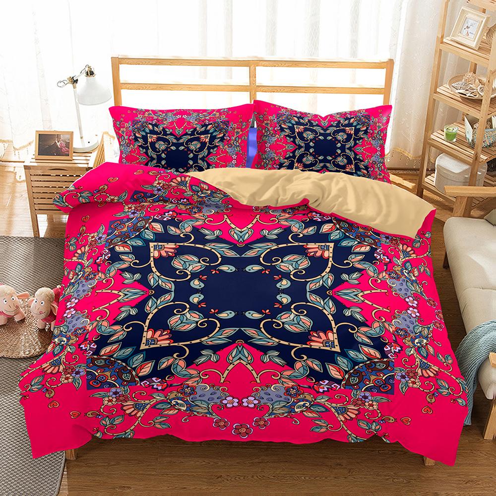 Western 3 Pcs Duvet Cover Sets Bohemian Bedding 228x228 Egyptian Hot Boho Bedroom Bedclothes Single Double Bed Set Pillowcase