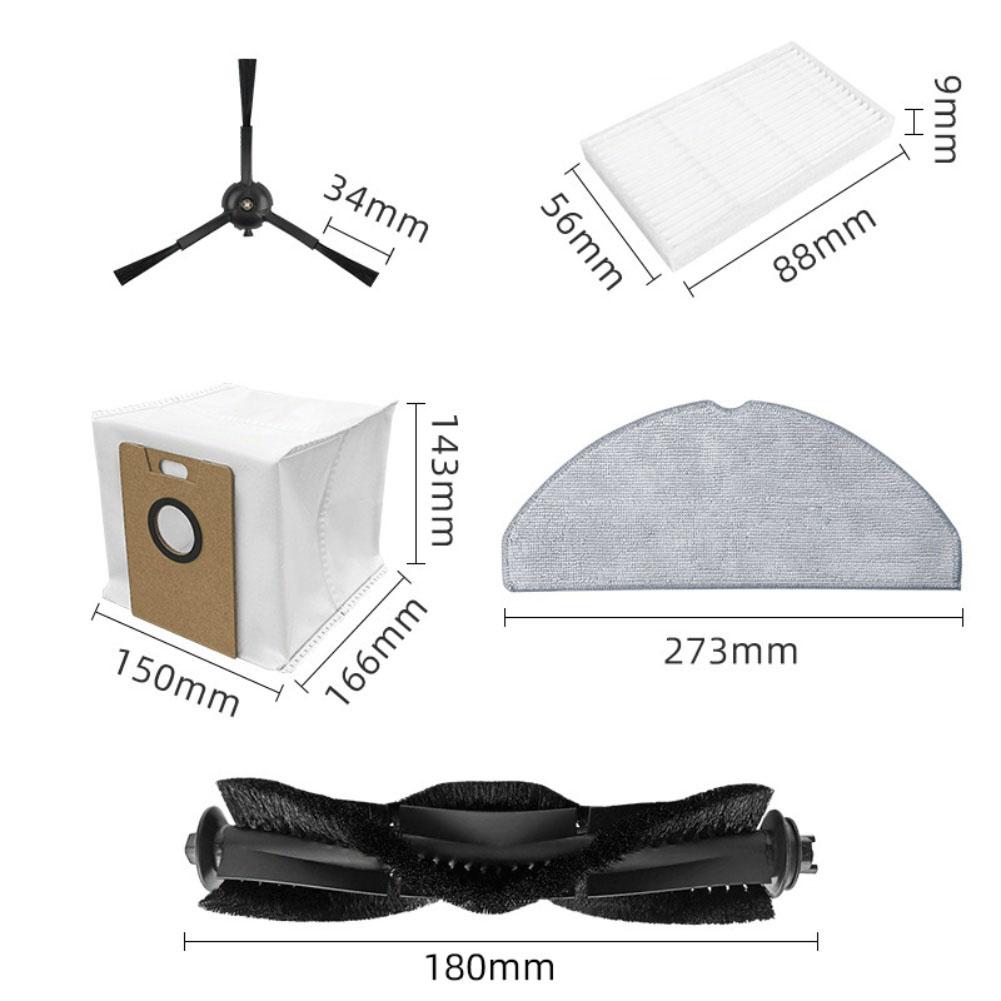 Compatible With For Tapo RV30 Max Plus/RV30 Max/RV20 Max Plus/RV20 Max Replacement Kit For Main Brush And Filter Of Robot Vacuum