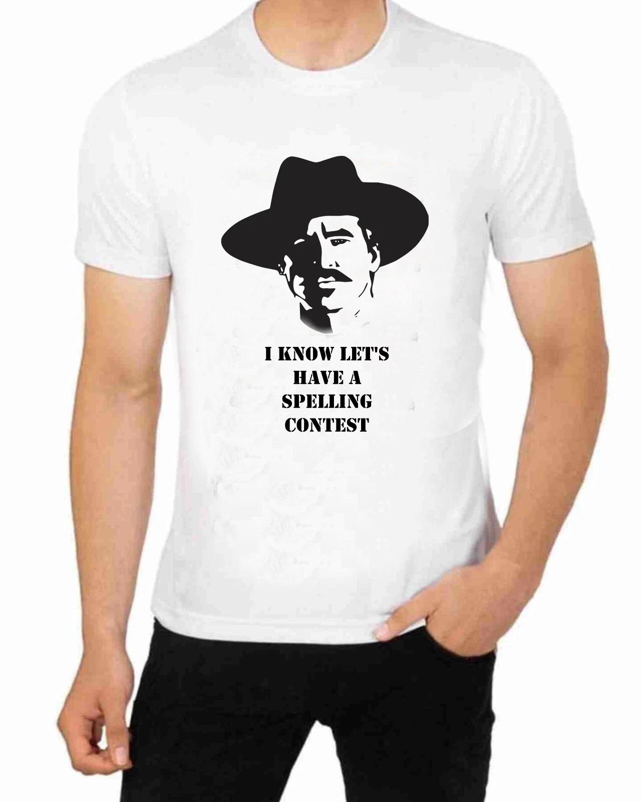 Doc Holliday IKE Я знаю Давайте проведем конкурс правописания Футболка для мужчин Одежда S