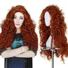 Red Brown Long Curly Hair Synthetic Wig Holiday Party Birthday Party Daily Wear
