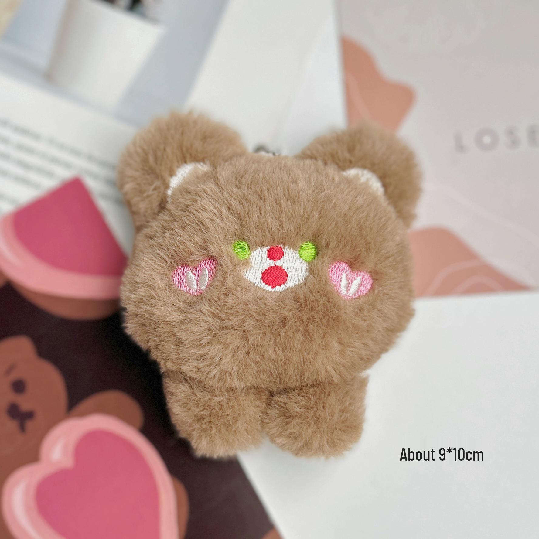 

Мультяшная милая плюшевая брошь в виде медведя: 3D-подвеска в виде медведя для сумок, одежды, обуви и шляп Brown Bear