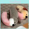 Cartoon Cute Long Tongue Puppy Design Portable Neck Pillow For Travel Rest And