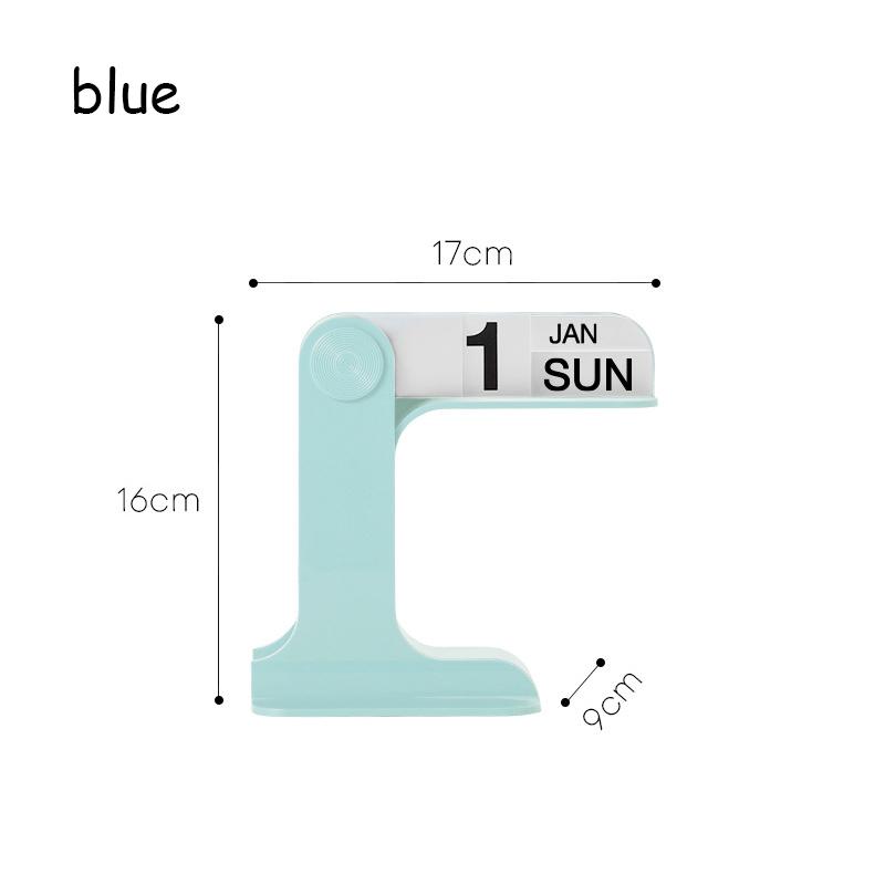

2026 INS Desktop Calendar Creative Reusable Daily Weekly Schedule Organizers Office Home Decor Ornament Flipping Perpetual Calendars синий