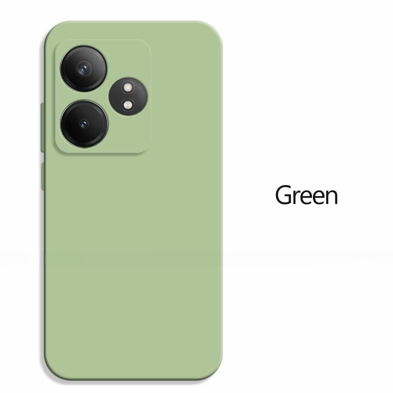 

Чехол для Oppo Realme GT Neo6 SE Realme GT Neo6 SE, матовая кожа, полная защита, противоударный чехол из жидкого силикона из ТПУ для задней панели телефона Realme GT Neo6 SE Realme GT Neo6 SE мятный зеленый