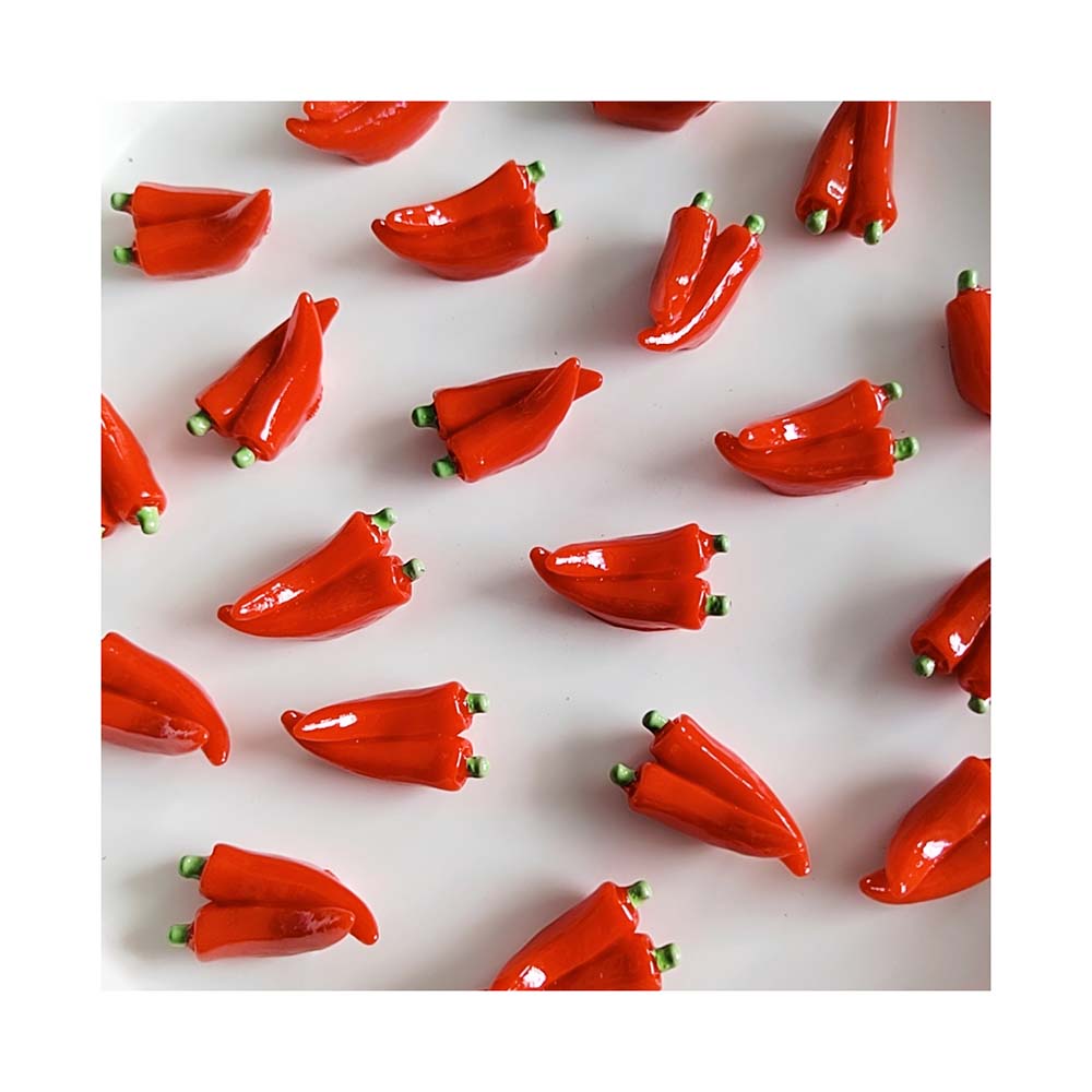 DIY Vegetable Miniatures Cute Resin Bell Pepper Chili Pumpkin Cauliflower Doll House Kitchen Accessories