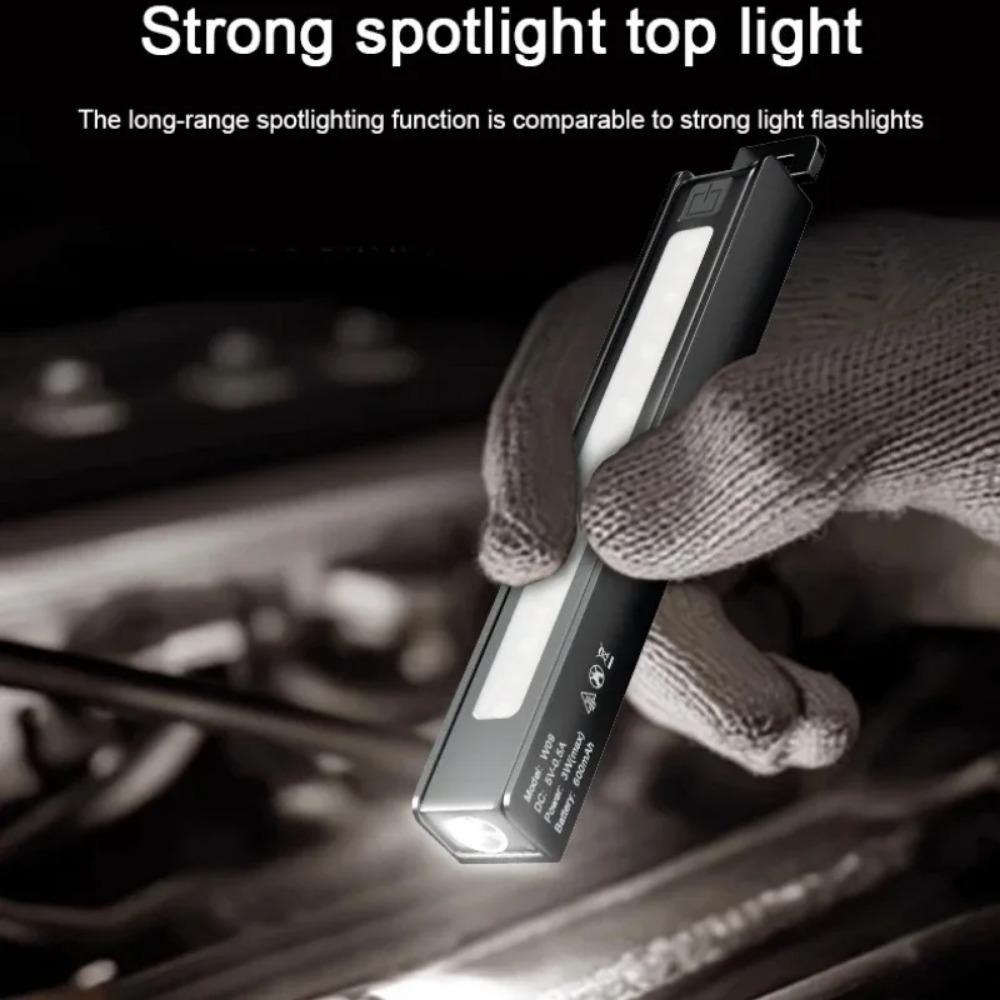 Magnetic Folding Strong Work Light 180° Rotable Multi-Function Ruler & Inspection LED Pen Flashlight for Outdoor Camping