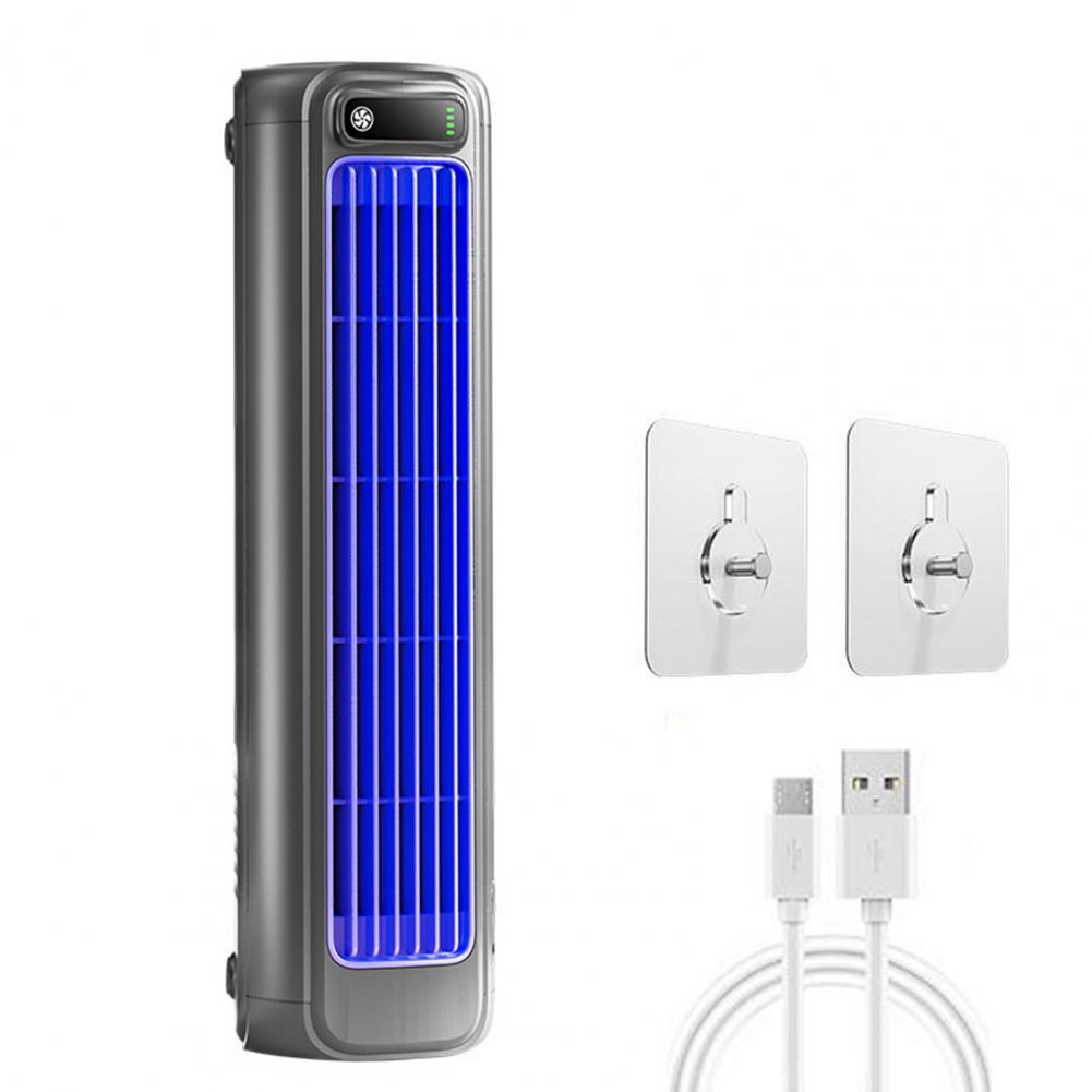 Portable Air Conditioner Fan Rechargeable Wall-Mounted Cooling Fan with 3 Speeds & LED Touch Screen Silent Air Cooler for Kitche