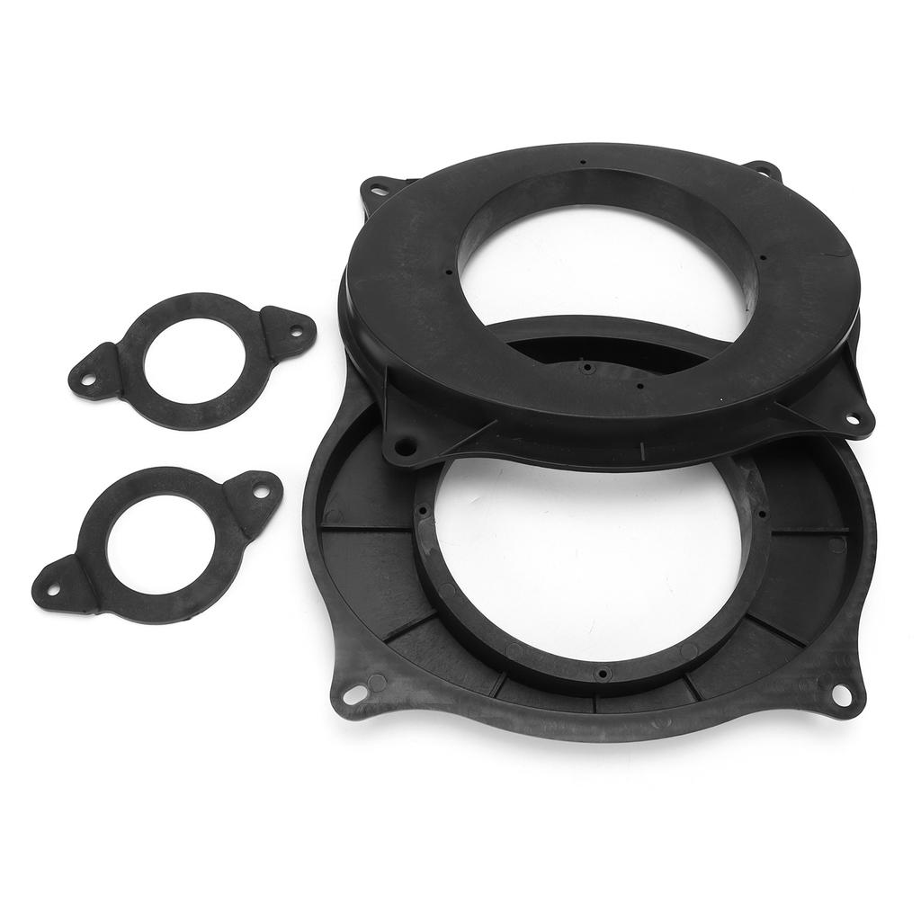2 Pair Car Front Door Speaker Spacers Adaptor Ring Mounts Mat Black Replacement for Camry 2012‑2019