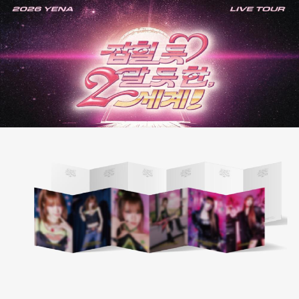 Предзаказ 2026 YENA LIVE TOUR Так близко, но так далеко, Другой мир! Аккордеон-открытка «Сеул»