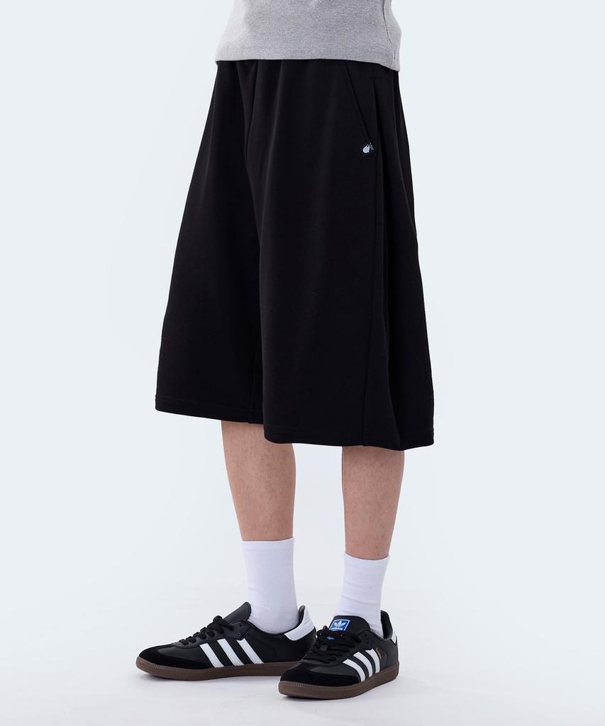 GHOST REPUBLIC Curved Side Pintuck Balloon Bermuda Sweat Shorts 4 Colors Gp-512