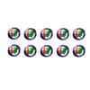 Hub Caps 5/10Pcs 14mm For Alfa Romeo Giulia Stelvio MiTo Giulietta Tonale ALFA Car Logo Remote Key Emblem Sticker Decoration Acc zr0