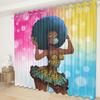 African Women Curtain Cloth Bedroom Living Room Balcony Blackout Curtain Office Hotel Insulation Curtain