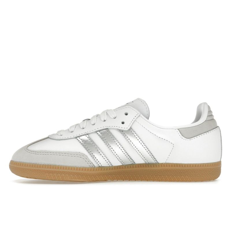 Adidas Samba OG Hvit Sølv Metallisk Grå Dame Sneakers Fottøy-Hvit Grå-En JI2725