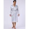 Men's Long Sleeve Satin Robe Homewear T1016