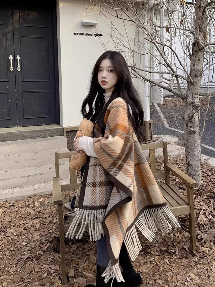 Maillard Women's High-End Versatile Double-Sided Shawl Scarf - Casual Fashion & Office Blanket