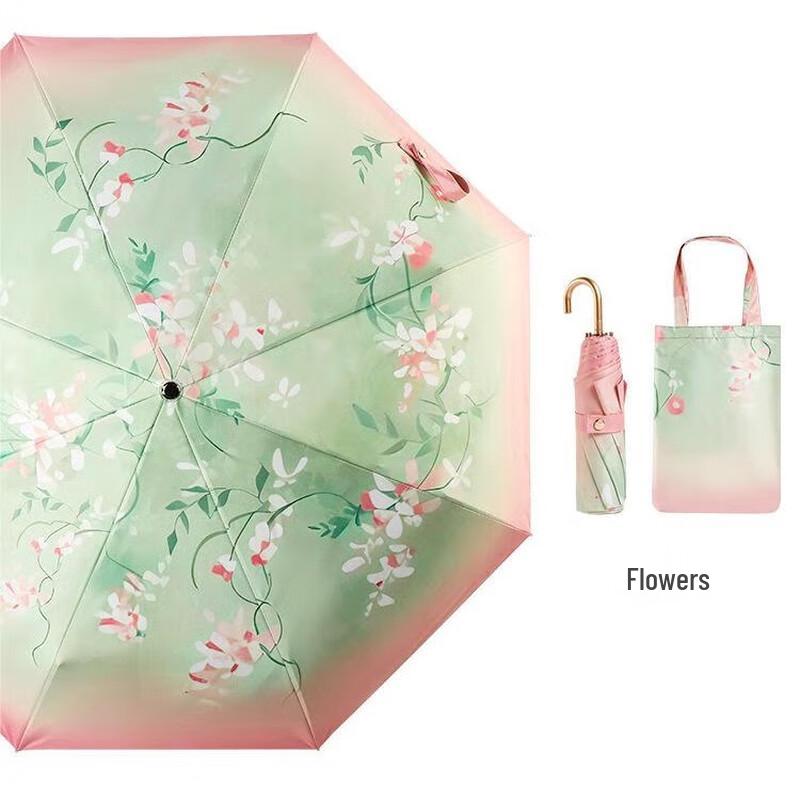 Трехстворчатый цифровой принт Puluo Зонт от солнца/дождя