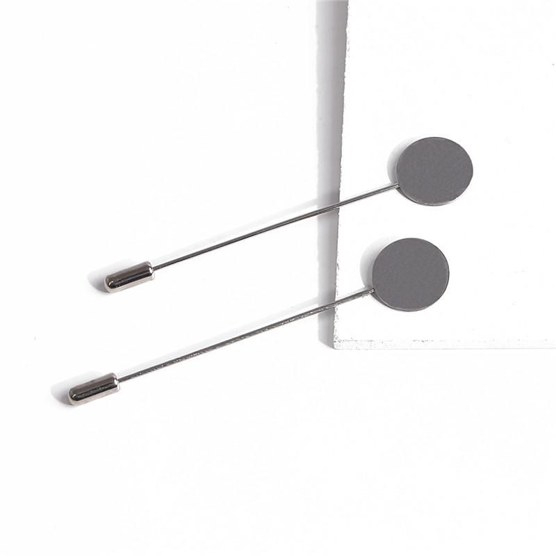 10 Pcs DIY Long Monogram Brooch Plated Alloy Copper Long Brooch Pin Base Lapel Dress AVE