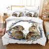 Cartoon Rabbit Duvet Cover Set Wild Animals Theme 3D Print Bedding Set For Kids Boy Girl Bedroom Decor Polyester Comforter Cover