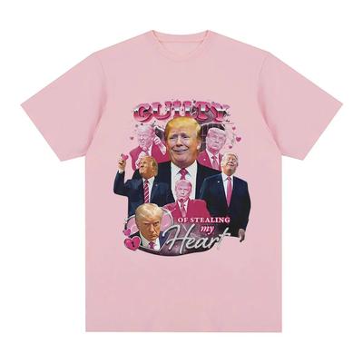 T-shirt drôle Donald Trump coupable d'avoir volé mon cœur Unisexe de haute qualité 100% coton doux décontracté manches courtes T-shirts Unisexe