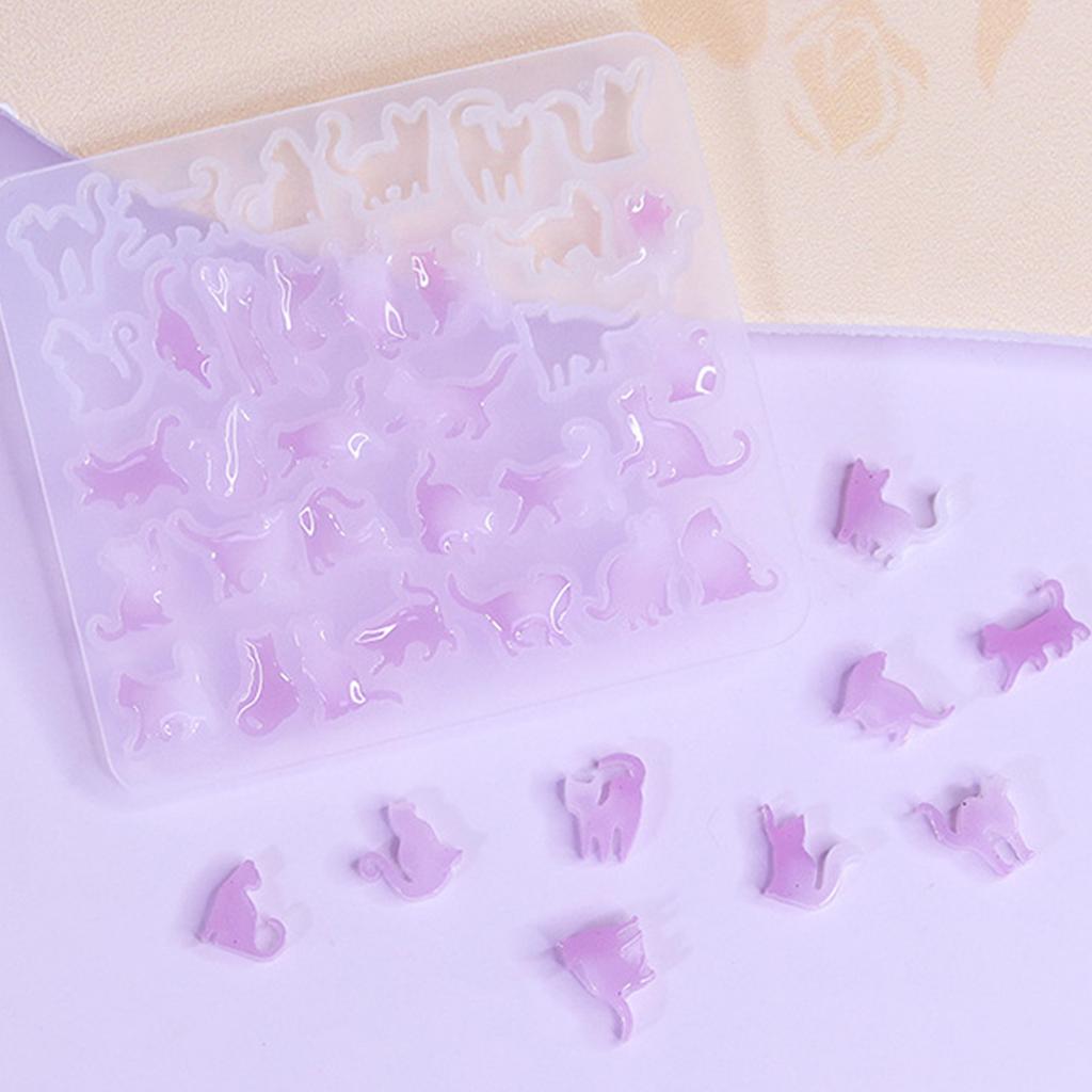 Fashionable Earring Lovely Cats Silicone Mould Set Accessory Portable for Stylish Jewelry Making Resin Casting Set
