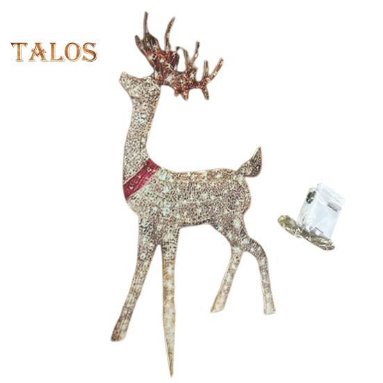 Χριστουγεννιάτικα στολίδια από τάρανδο Λαμπερά πλαστικά στολίδια ελαφιού με φώτα LED για εσωτερικές εξωτερικές εμφανίσεις διακοπών