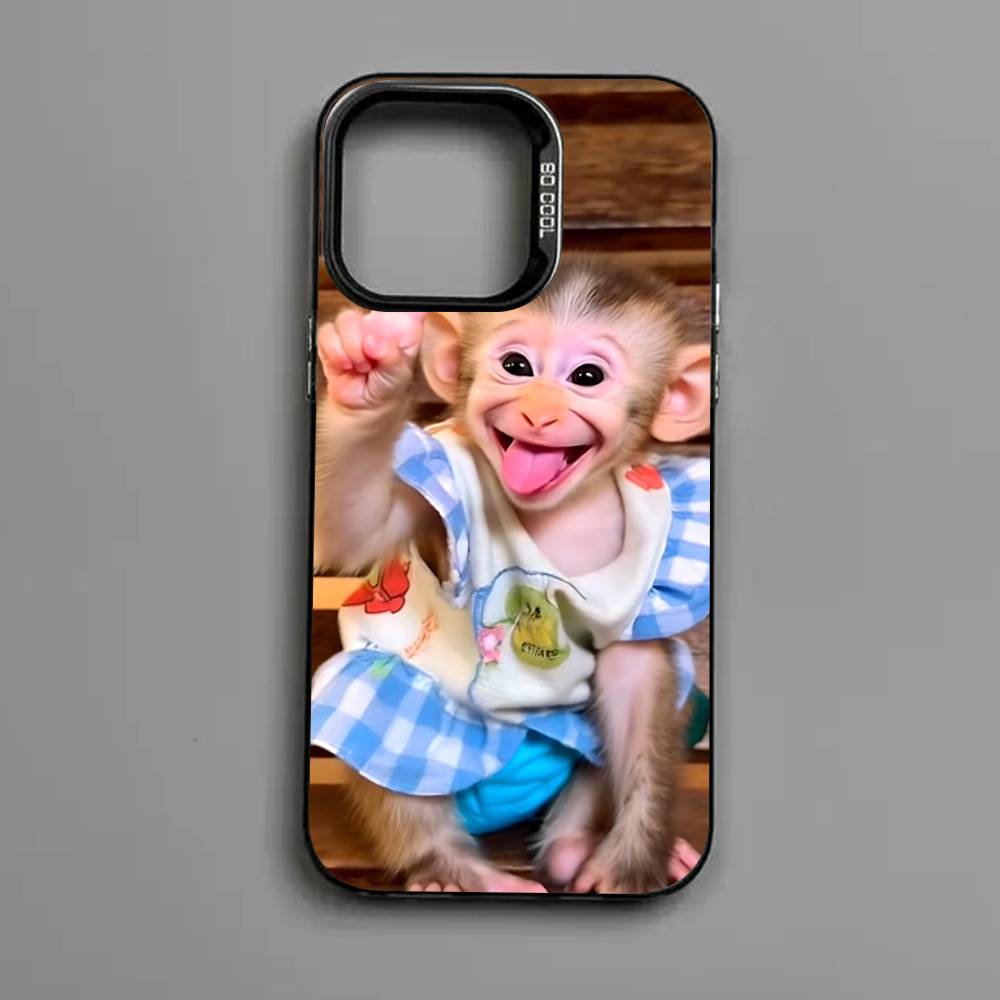 

Cute Funny Monkey Phone Case for iPhone 17 16 15 14 13 Pro 12 11 Pro Max PLUS Color Back Cover iPhone 17 Pro