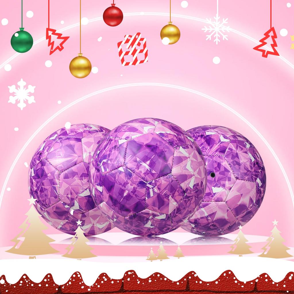 BYAOSUN Soccer Size TPU and for Practice and Purple Ball, 4, Leather, Soft, Durable, Abrasion-Resistant, Competition, [Used]