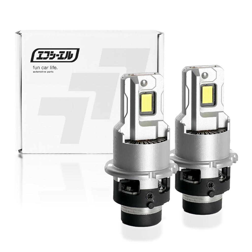 Fcl. D2R LED Scheinwerfer, Weiß, 8000 lm, Kompatibel mit Fahrzeuginspektionen, 12 V, 24 V