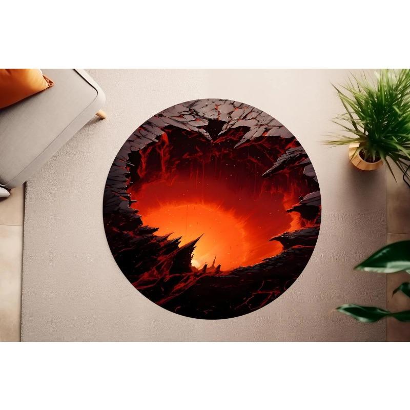 Optical Illusion 3D Crack Vortex Deep Hole Carpet Decor Floor Mat Bedroom Leisure Area Carpets Sofa Soft Bedside Non-slip Rugs