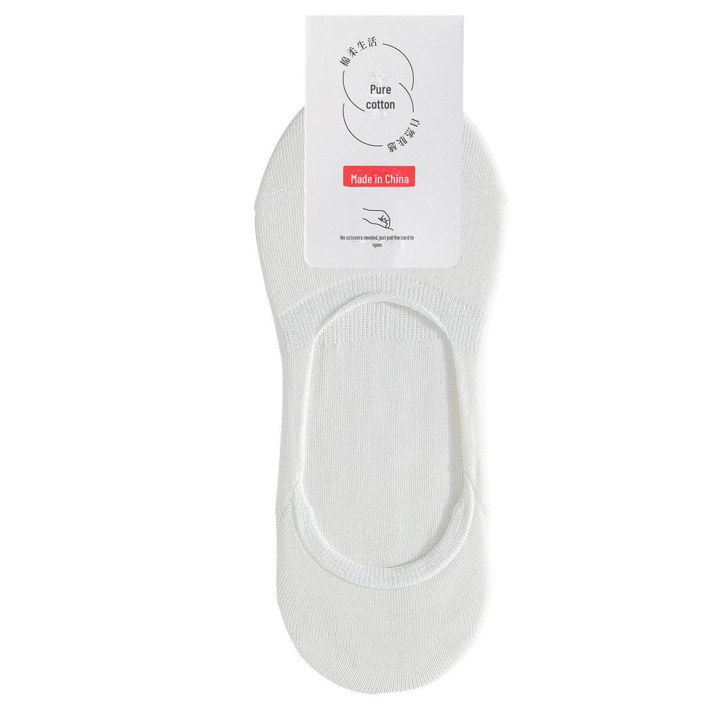 Women's Thin Spring-Summer Deodorant Cotton Socks: Antibacterial, Sweat-Absorbing, Solid Color, Invisible, Short, and Boat Socks.