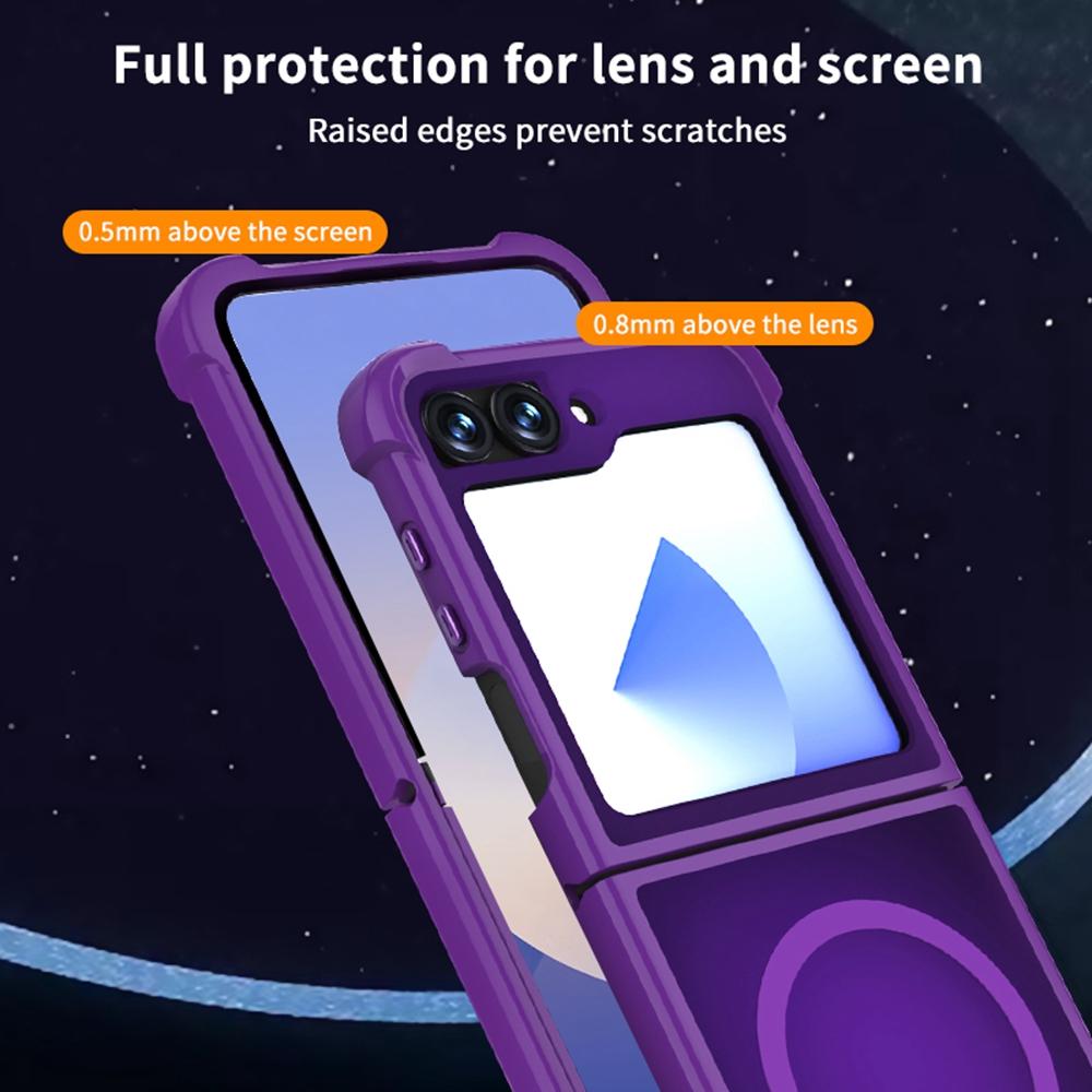 For Samsung Galaxy Z Flip7 FE 5G/Z Flip6 5G Case Compatible with MagSafe TPU+PC Matte Phone Cover