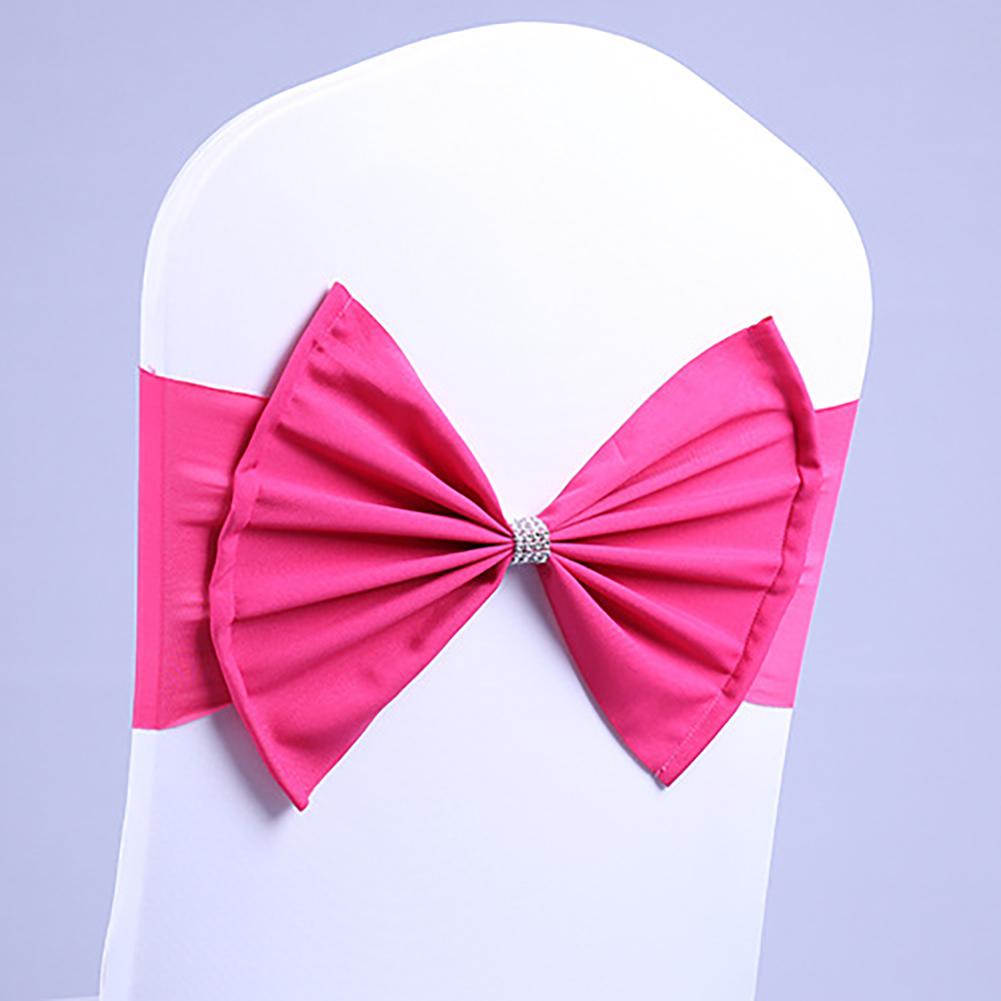Premium Chair Sashes High Elastic Chair Back Bow Tie For Wedding Party Anniversaries Xmas Birthday Shower Decoration