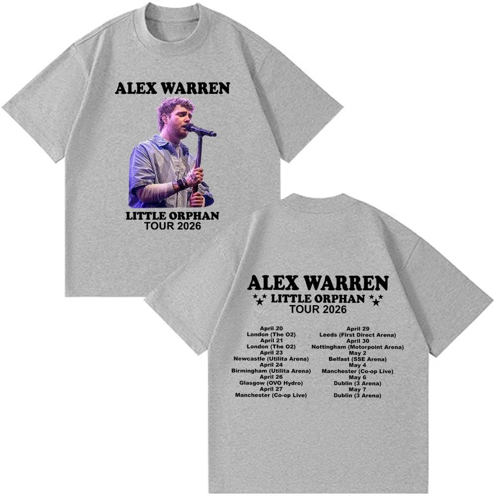 

Singer Alex Warren 2026 Tour Print Tshirts Unisex Women Hiphop Vintage Tshirt Summer Cotton Casual Oversized Tshirts Streetwear 4XL