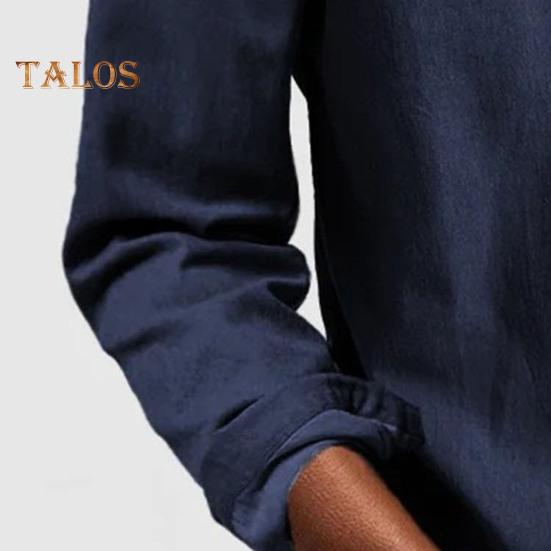 Spring Men Shirt with Chest Pocket Turn-down Collar Single-breasted Loose Cardigan Pure Color Formal Top Mid Length Casual Shirt