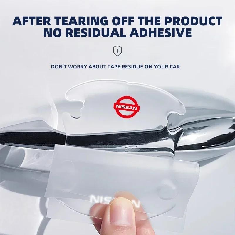 4pcs Transparent Car Door Handle Protector Film Anti Scratch Stickers For Nissan Qashqai Tiida j10 j11 2019 Car Accessories