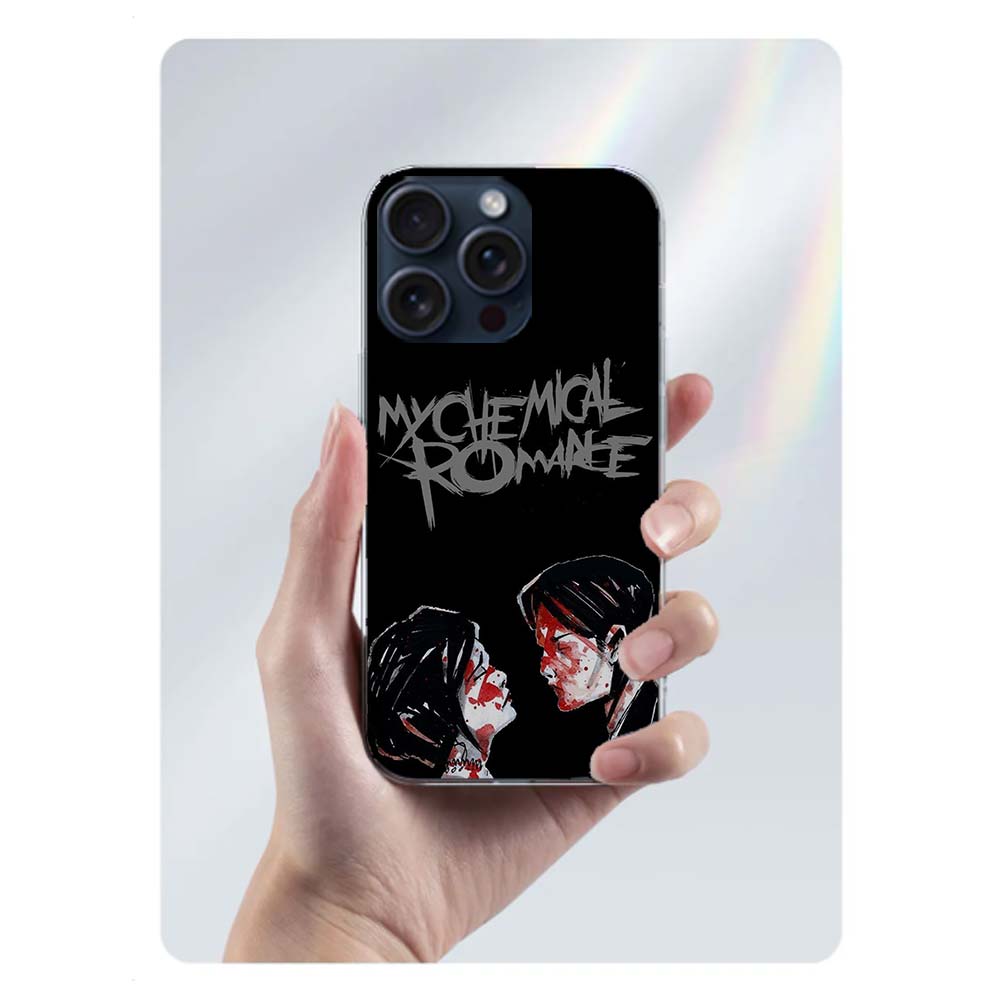 My Chemical Romance MCR Clear Phone Case For Iphone 17 Air 16 Pro Max 15 Pro 14 Plus 17E 16E 11 13 12 Mini Cover Cases Fundas Ce
