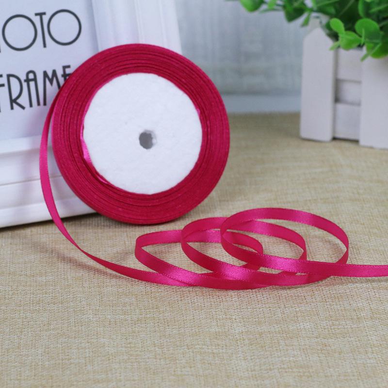 0,6 cm Vit Satinrosband för DIY Tårtdekoration