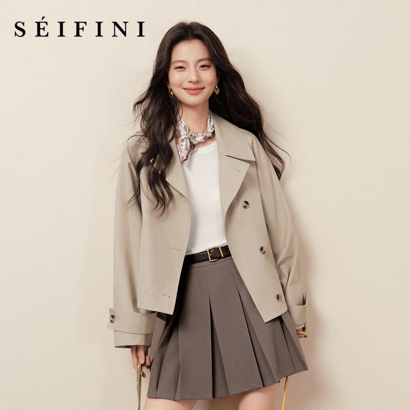 S.EIFINI Textured Barnes Trench Coat XS
